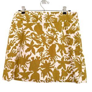J. Crew Olive Green Patterned Skirt